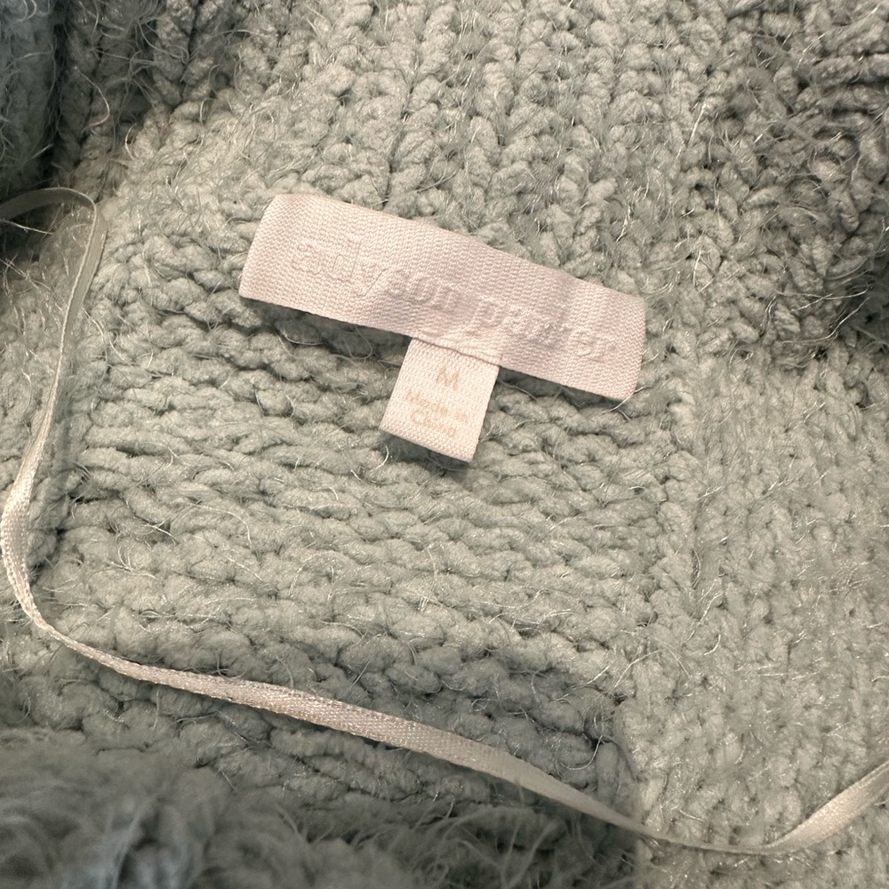 Adyson Parker Mint Cable Knit Cropped Turtleneck Sweater - Picture 3 of 3